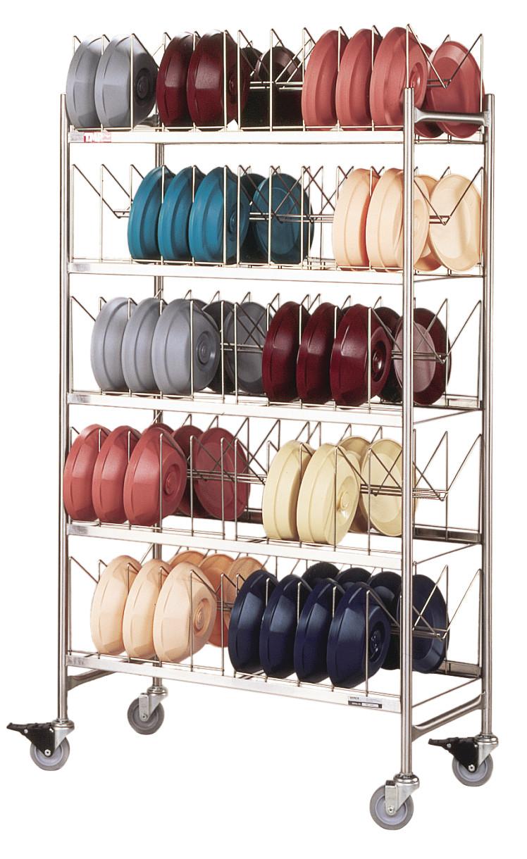 Stainless Steel Dome Storage Rack, with Chrome Cradles, 100-Lid ...