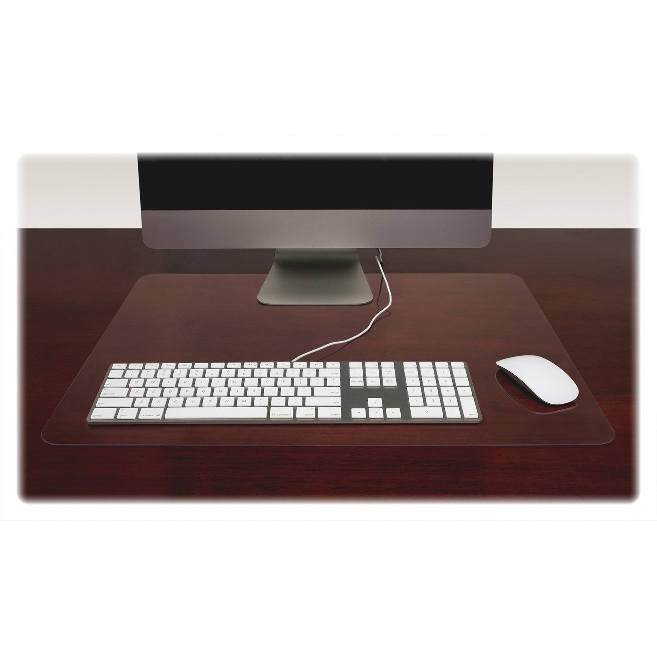 Desk Pad, Rectangular, Non-glare, 24"x19", Clear