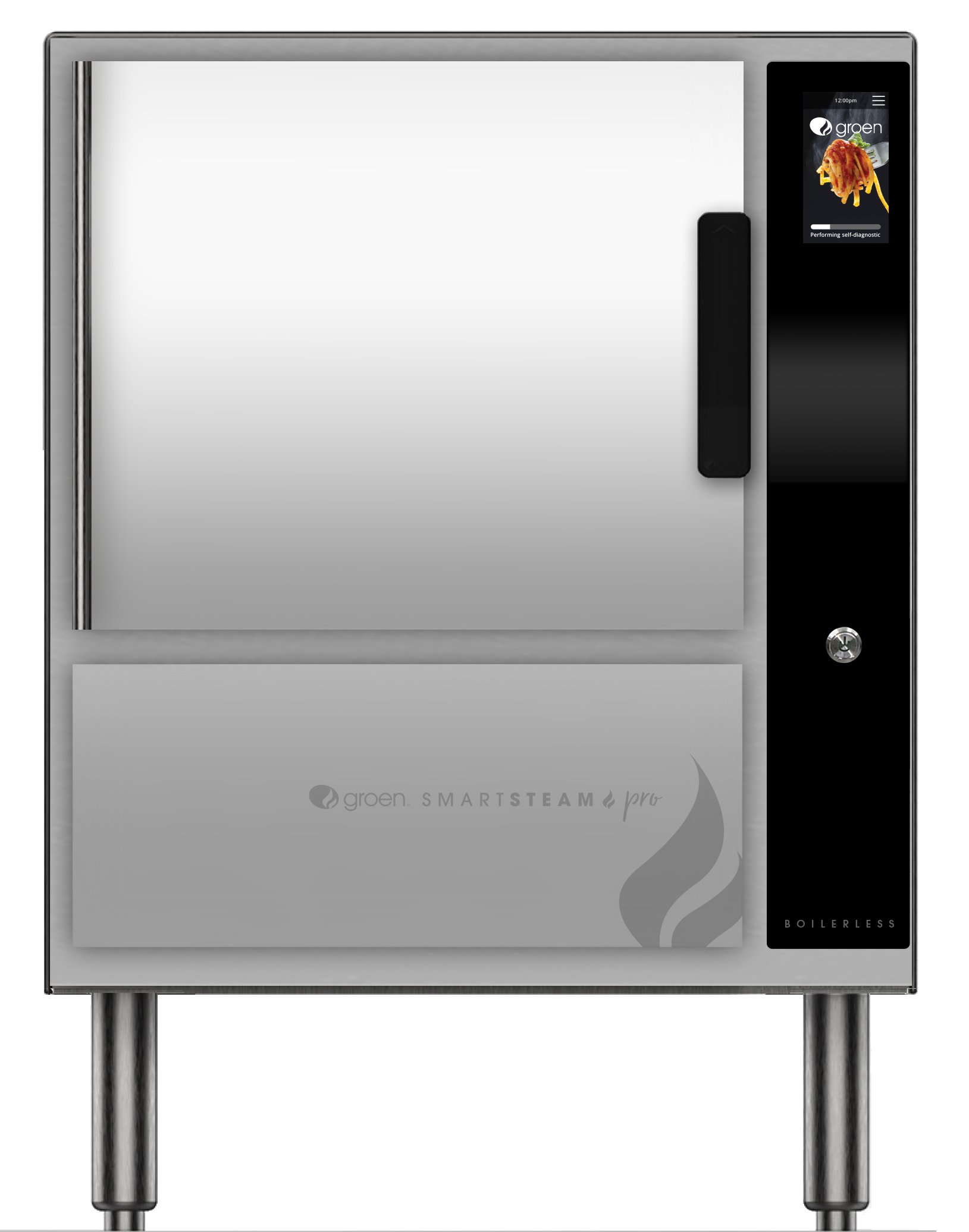 Groen SmartSteam 3-pan Electric Steamer, tabletop, left hinged door, 208v, 3ph