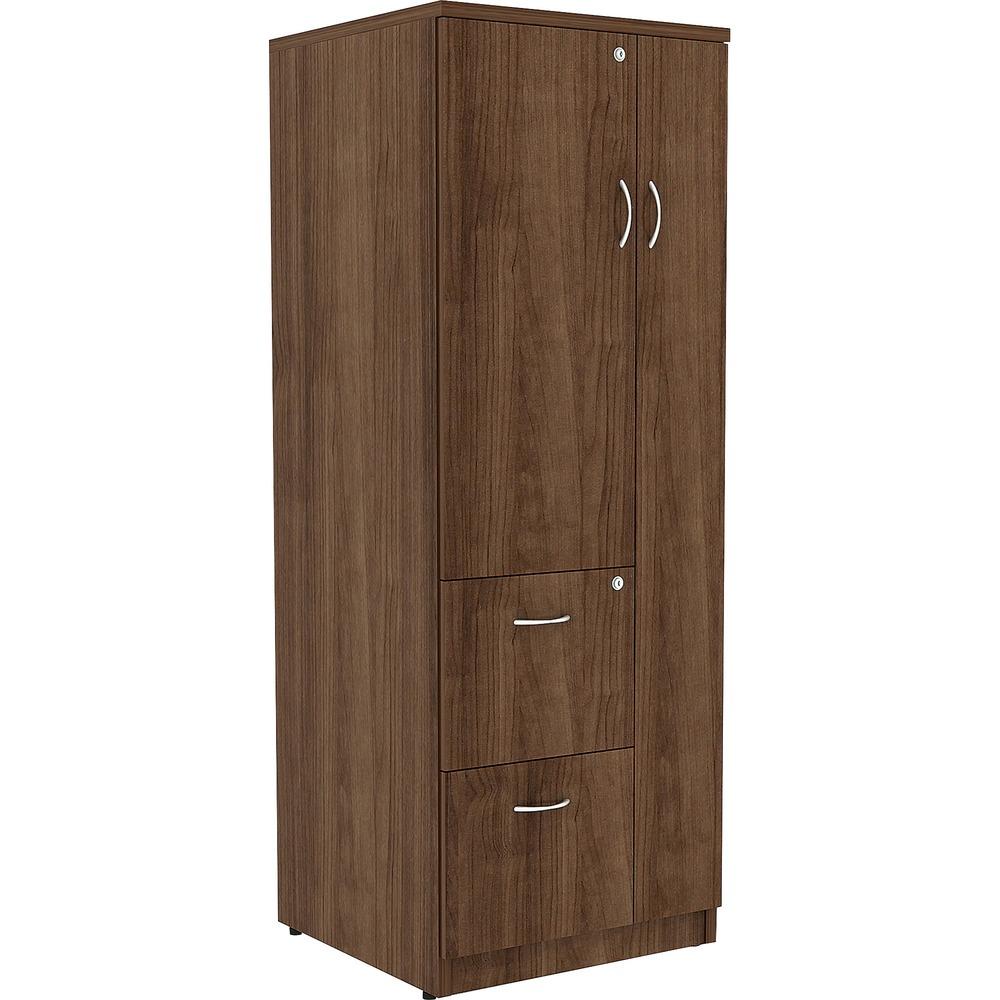 Lorell Essentials Storage Cabinet - 2-Drawer, Walnut