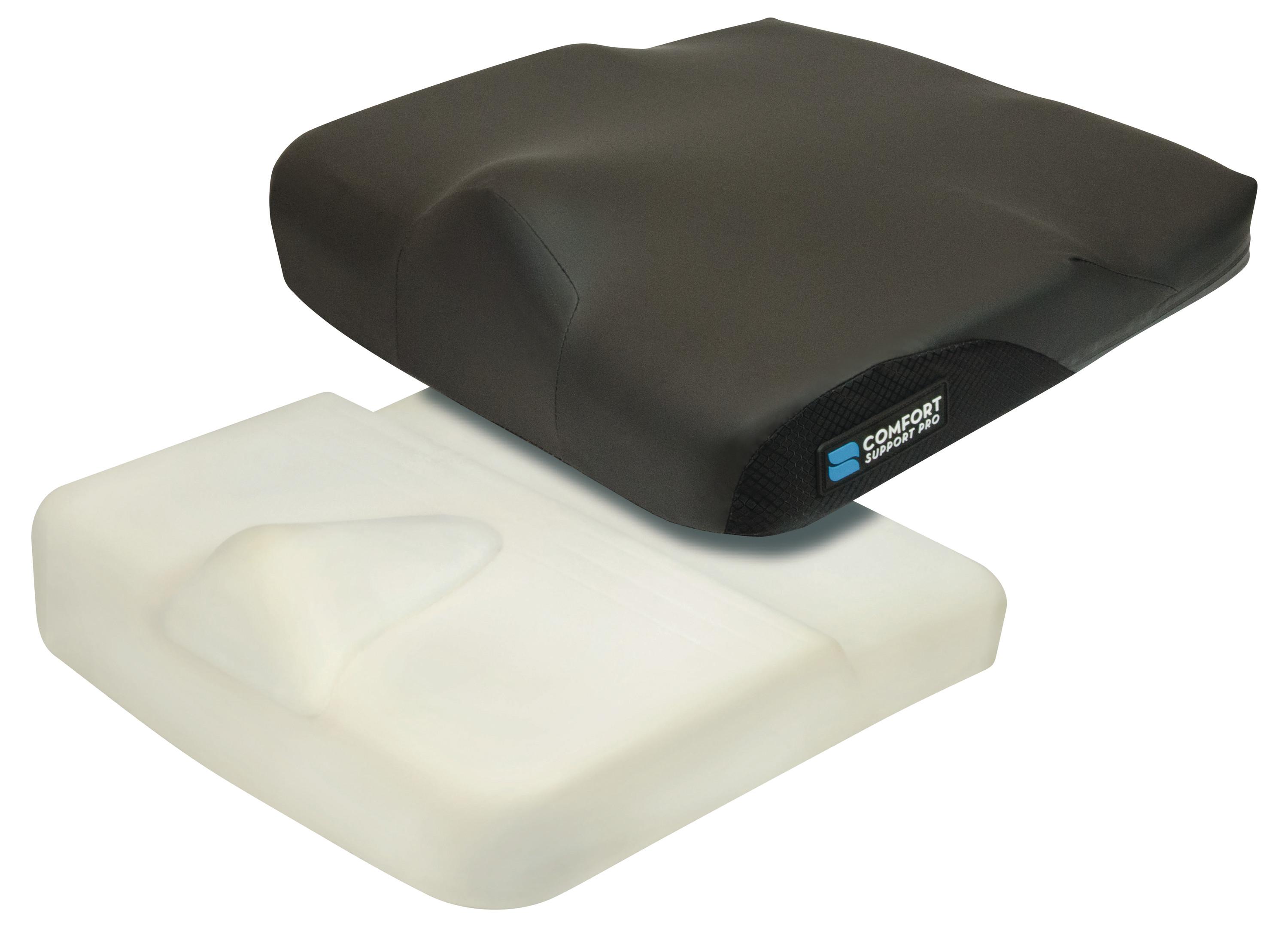 Comfort Support Pro Cushion, Anti-Thrust with Pommel - Cushion Width: 18 in, Cushion Depth: 18 in