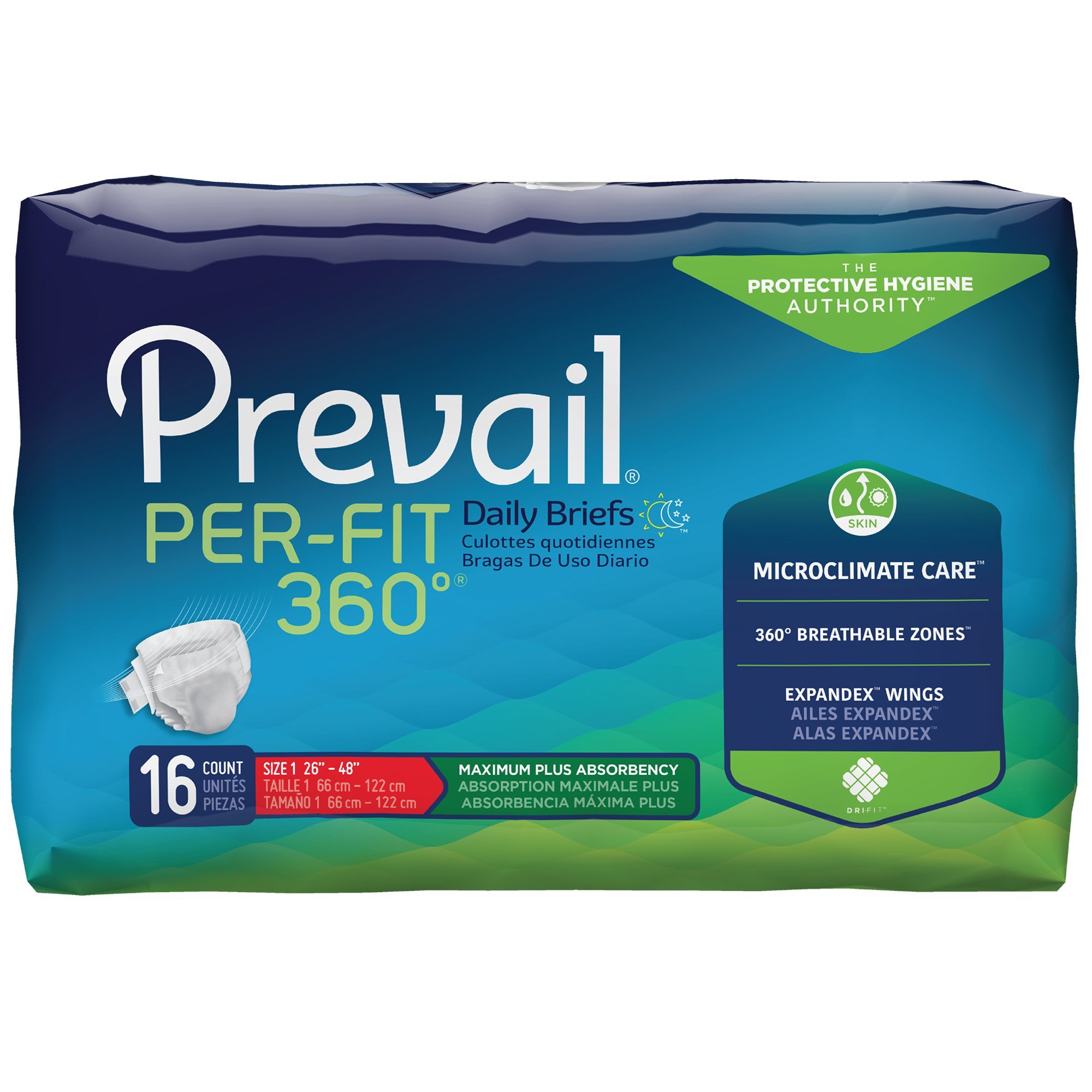 BRIEF PREVAIL PERFIT 360 SIZE 1/M 4/20