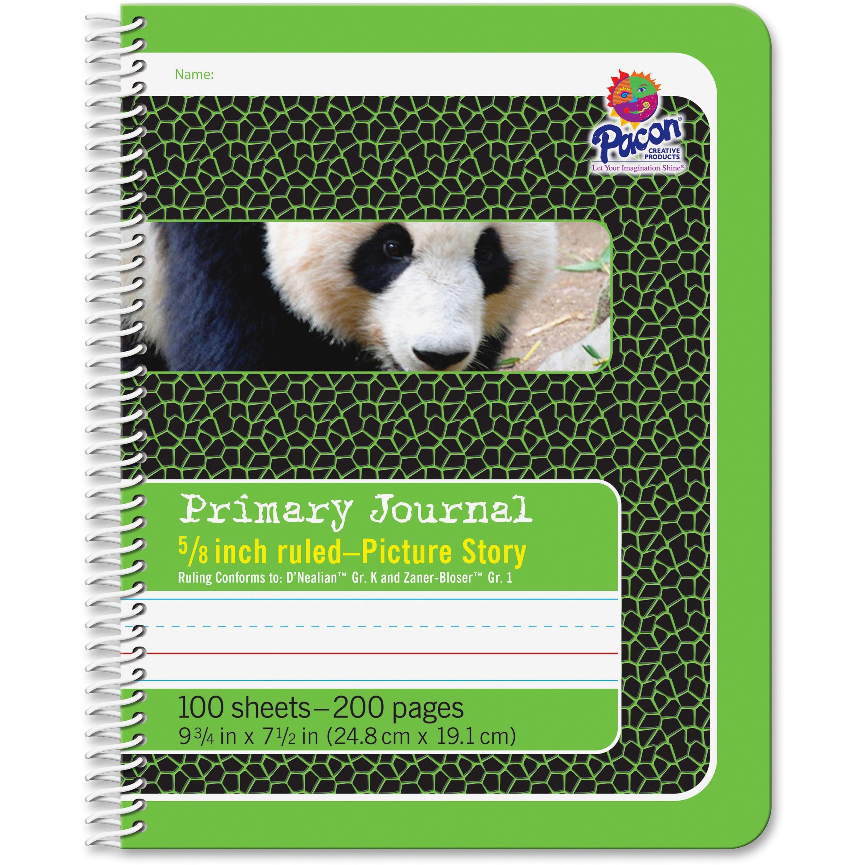 Spiral Bound Composition Books, 9-3/4"x7-1/2", 100SH/PK, WE