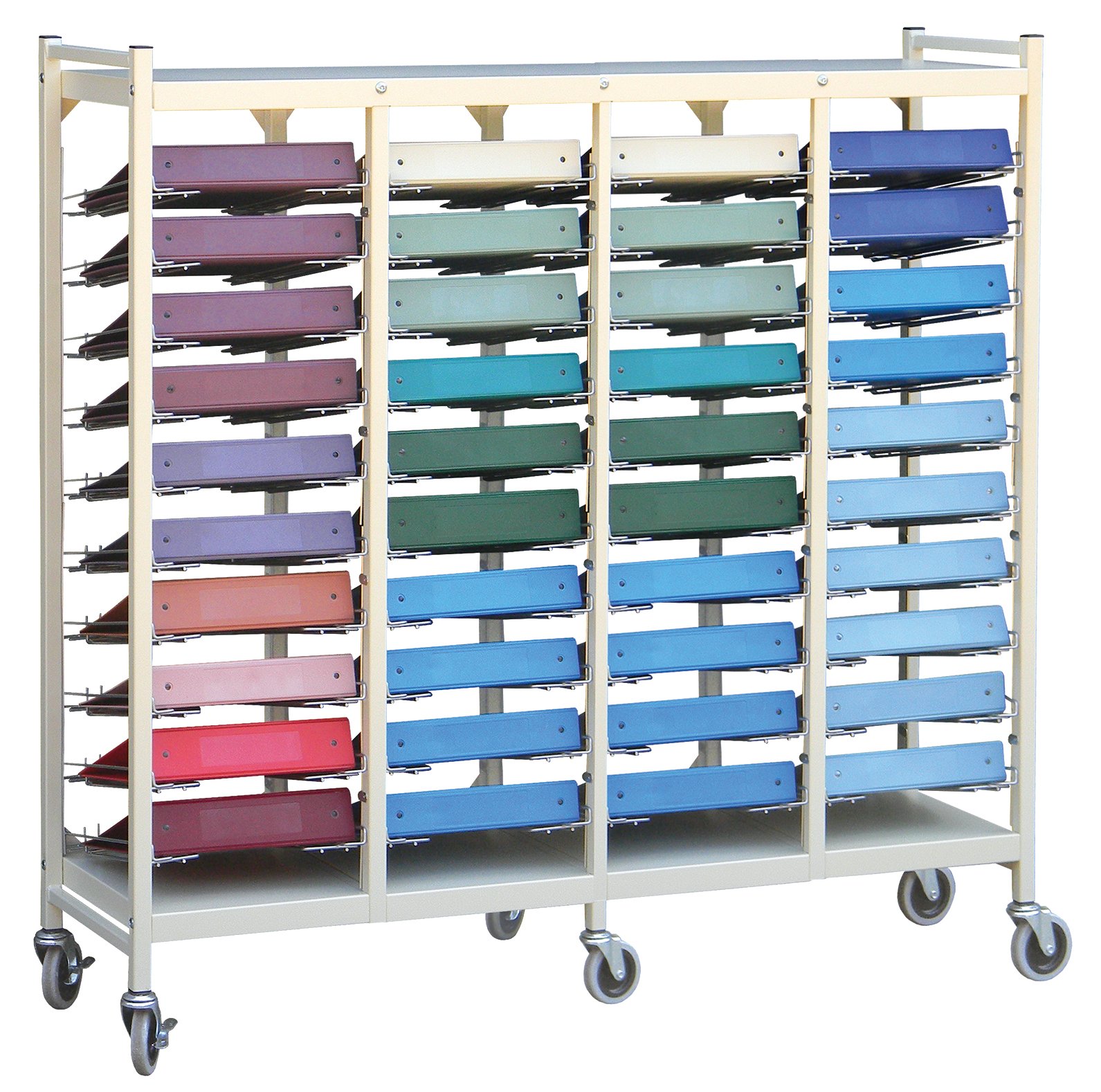 Horizontal Open Chart Rack - 15 Binder Capacity - Beige (4KF44 ...