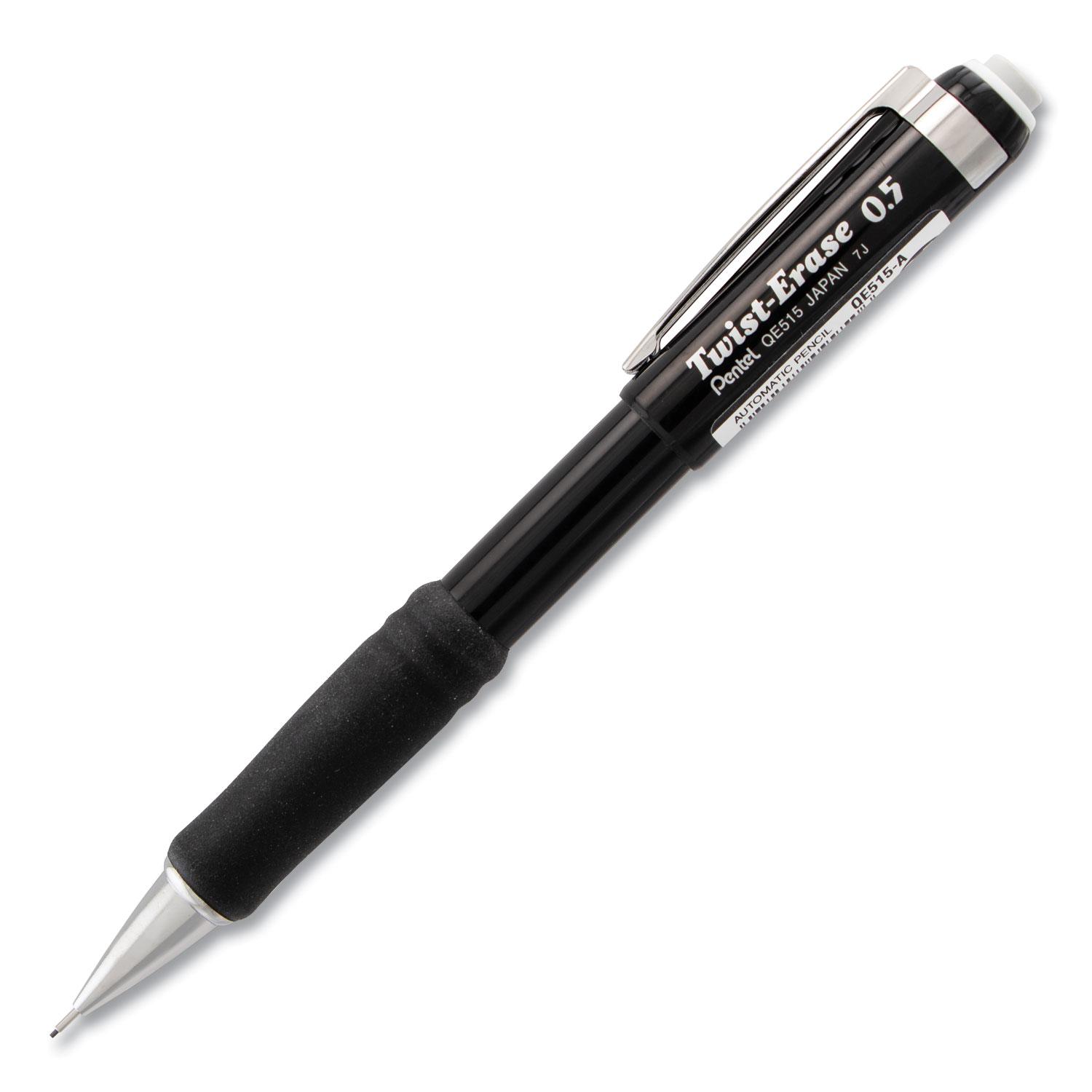 Pentel® Twist-Erase III Mechanical Pencil, 0.5 mm, Black Barrel