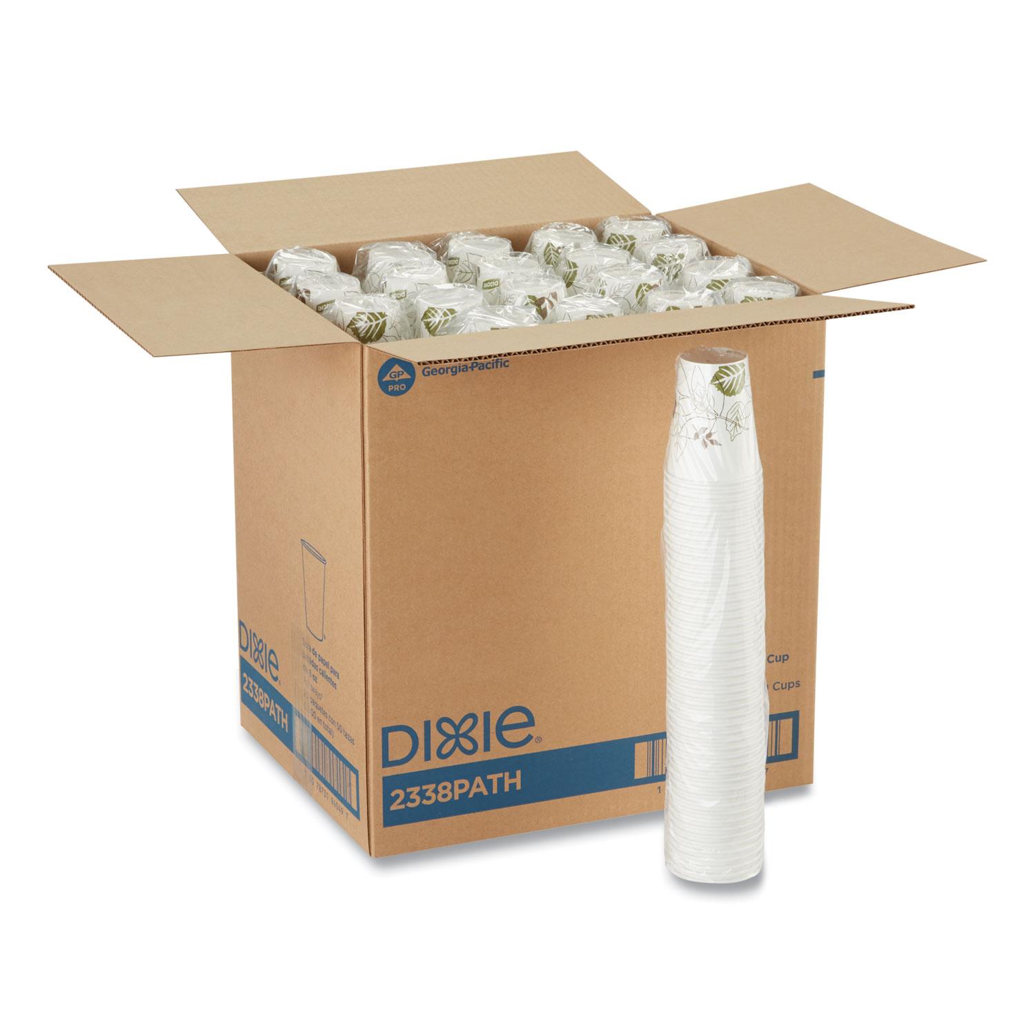 Dixie® Dixie Pathways Poly Paper Hot Cups, 8 oz., White, 1000/Carton