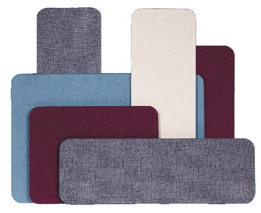Unframed Fabric-Covered Bulletin Board, 36" x 24" - Board Color: Amethyst