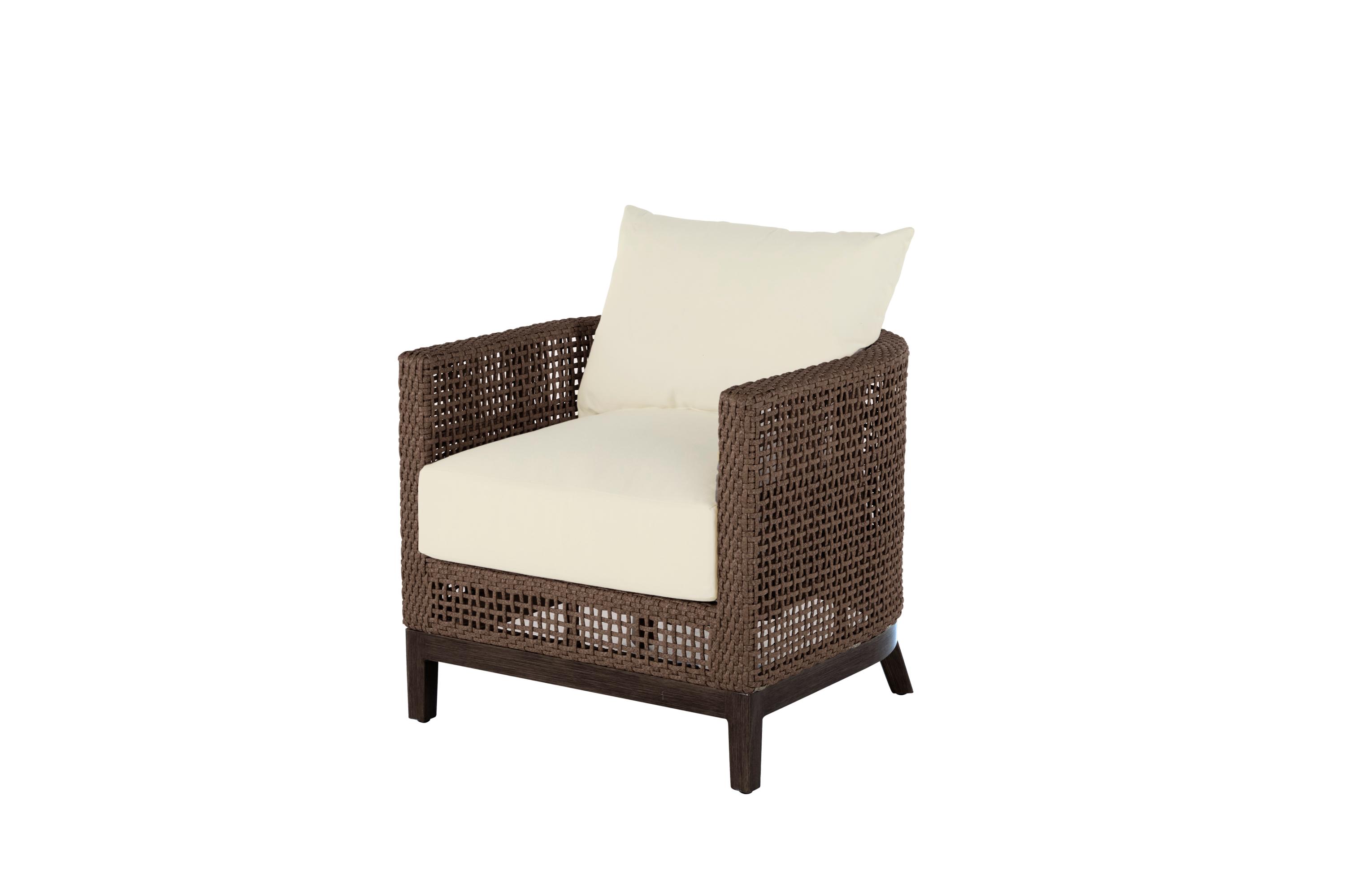 Peninsula Barrel Chair - Frame Finish: Light Raffia/Natural Sandalwood