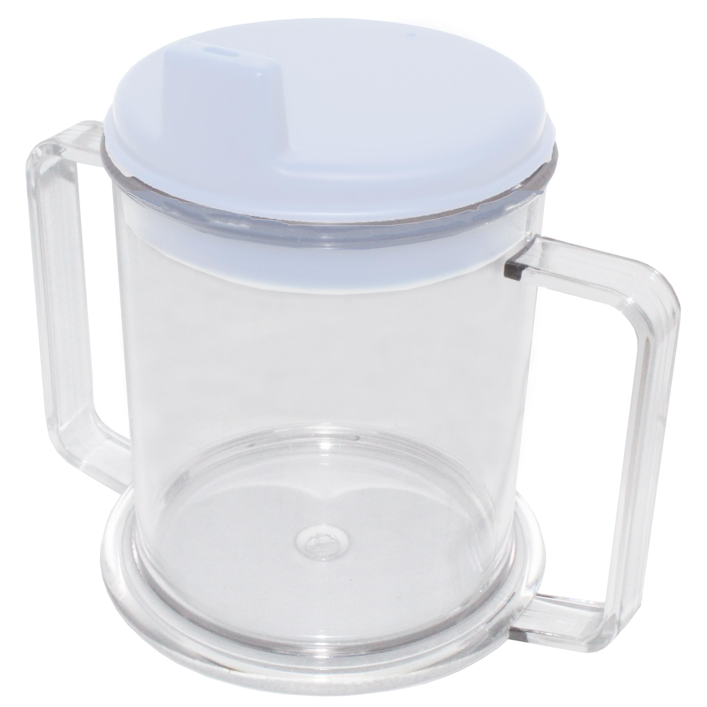 Direct Supply® Clear Cup, Two Handles, Spouted Lid