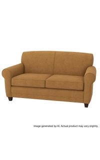 Quick-Ship Elkhart Loveseat with Preferred Seat Deck in Vinyl Fabric