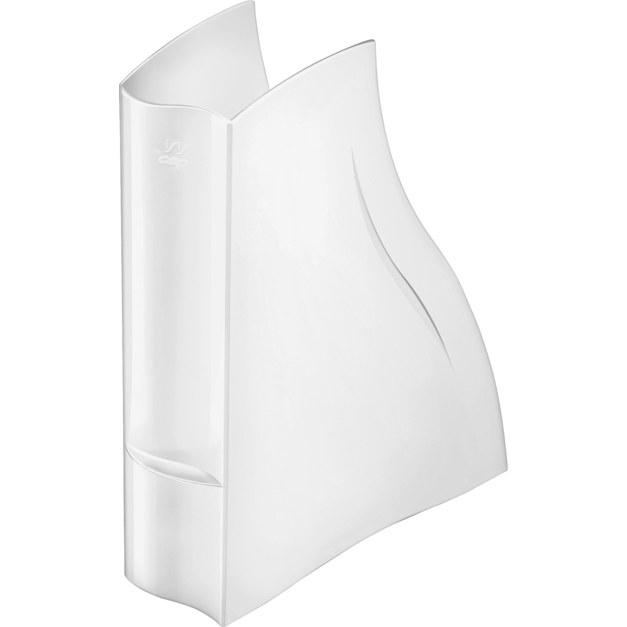 Magazine Rack, Letter-Size, 3-1/4"Wx11"Dx12-3/4"H, White