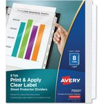 Avery® Print and Apply Index Maker Clear Label Sheet Protector Dividers, 8-Tab, Letter