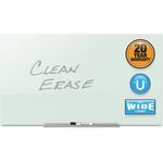 Quartet® InvisaMount Magnetic Glass Marker Board, Frameless, 85" x 48", White Surface