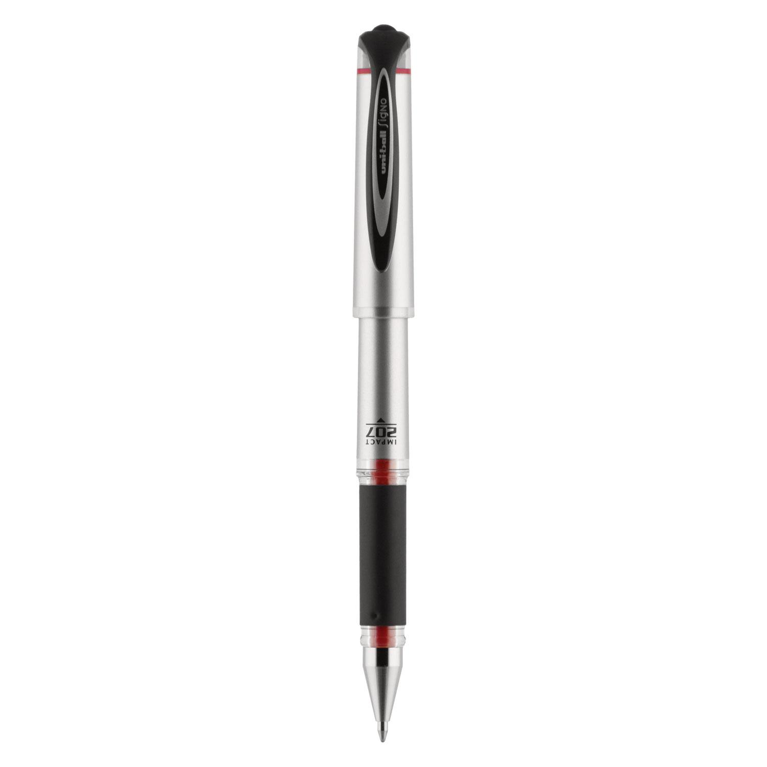 uniball® 207 Impact Roller Ball Stick Gel Pen, Red Ink, Bold