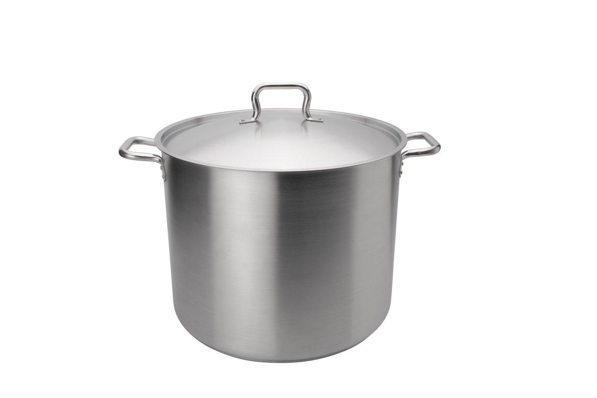 ELEMENTS 32 qt Stainless Steel Stock Pot with Lid - NSF