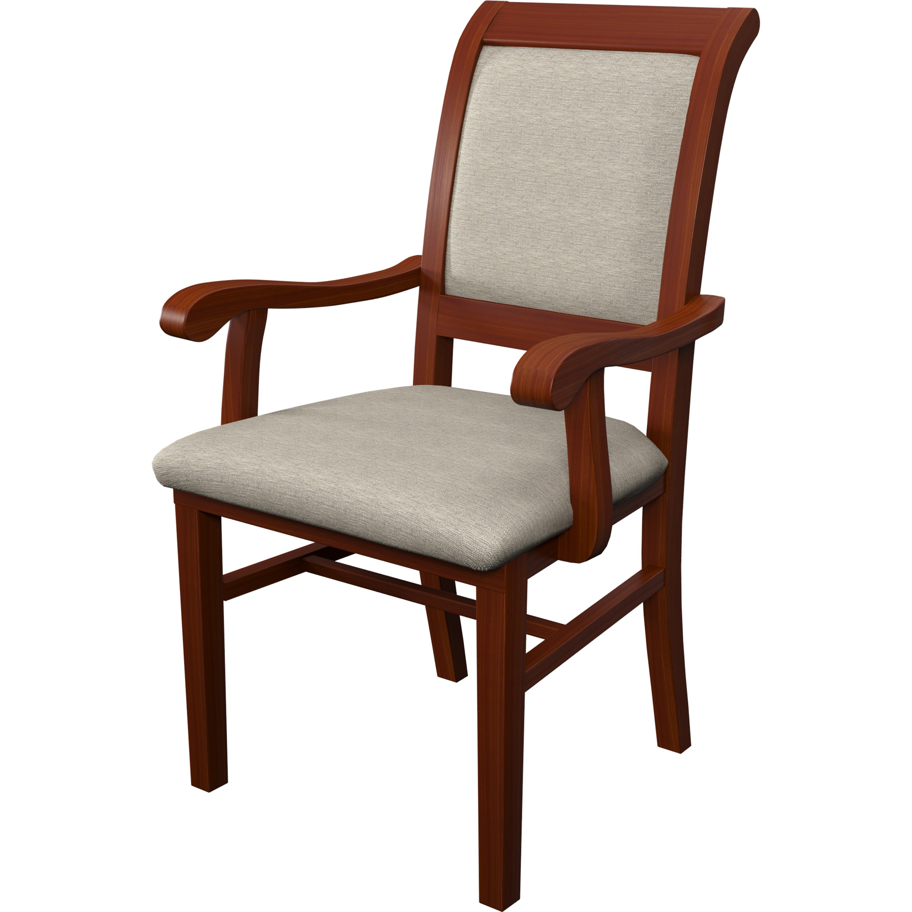 Maxwell Thomas® Kensington Dining Armchair with Casters, Grade B - Frame Finish: Versailles Anigre