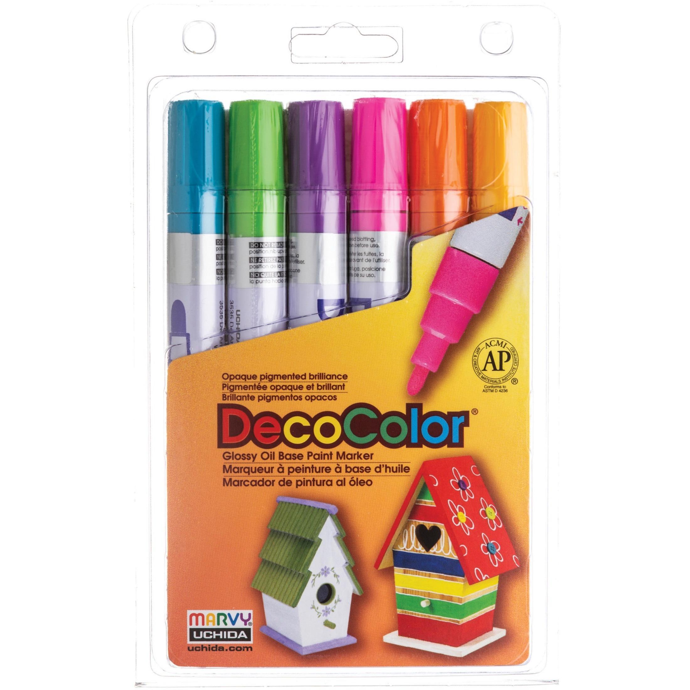 Paint Marker, Broad Point, 6/ST, Assorted