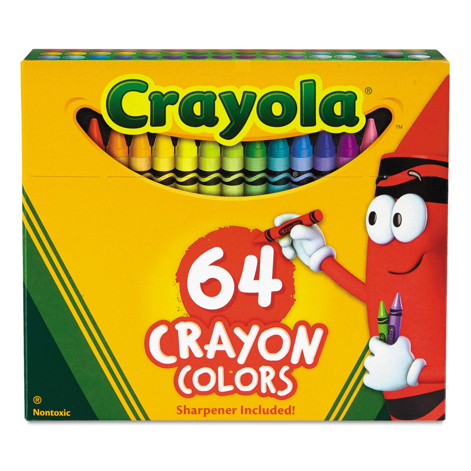 Crayola® Classic Color Crayons in Flip-Top Pack with Sharpener, 64 Colors