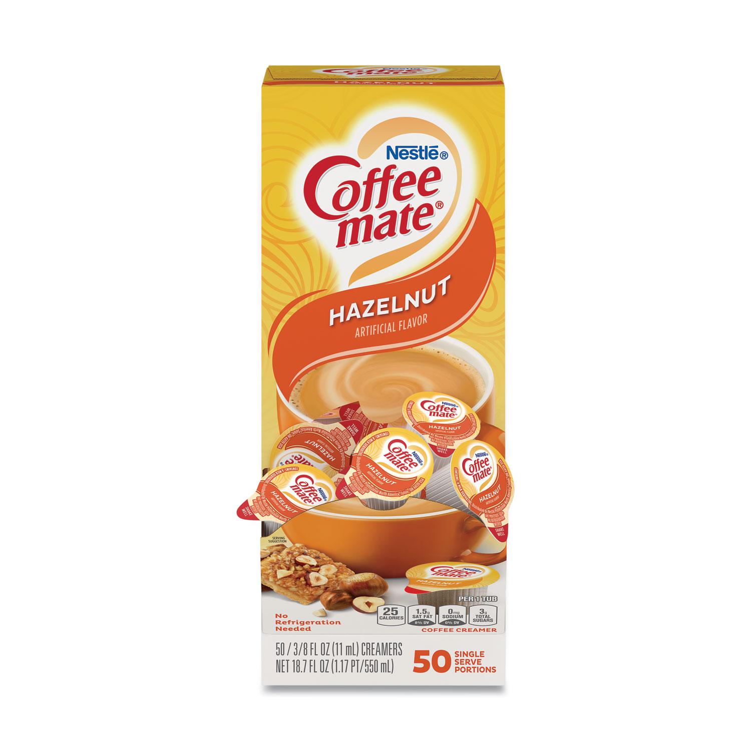 Coffee mate® Coffee mate Hazelnut Liquid Creamer, 0.38 Oz., 50/Box (35180)