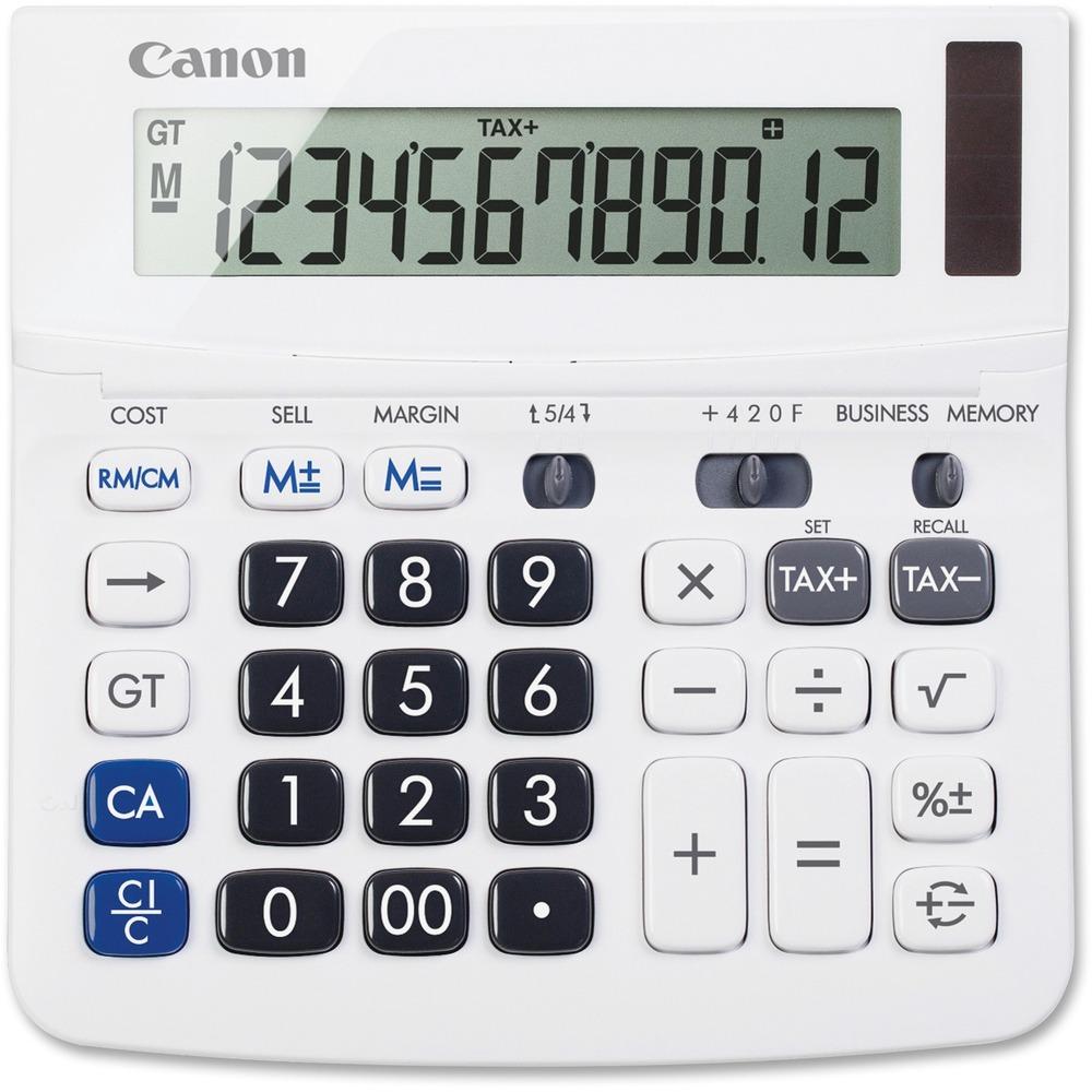 Desktop Calculator, 12-Digit, White