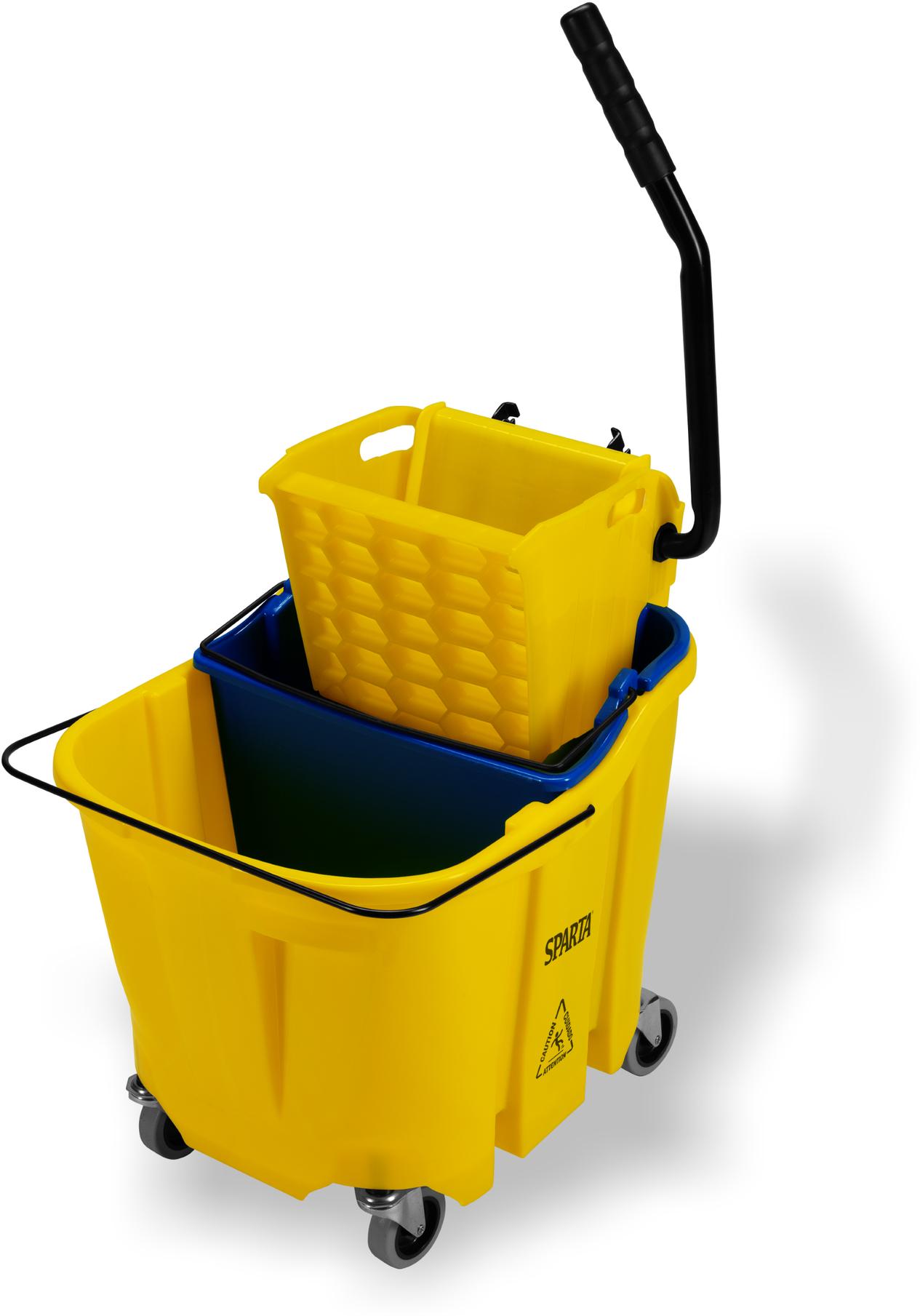 35qt Mop Bucket Combo - Side Press Wringer & Soiled Water Insert 35qt ...