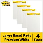 Post-it® Easel Pads Super Sticky Self Stick Easel Pads, 25 x 30, White, 4 30 Sheet Pads/Carton
