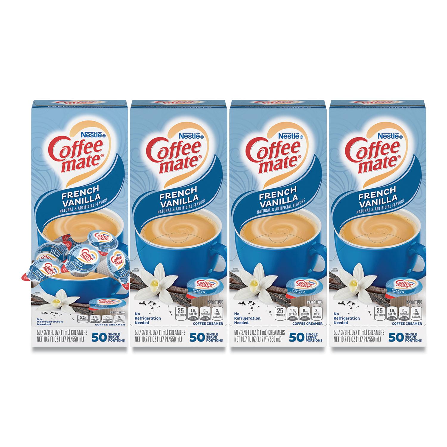 Coffee mate® Liquid Coffee Creamer, French Vanilla Flavor 0.375 oz., 200 Creamers/Carton