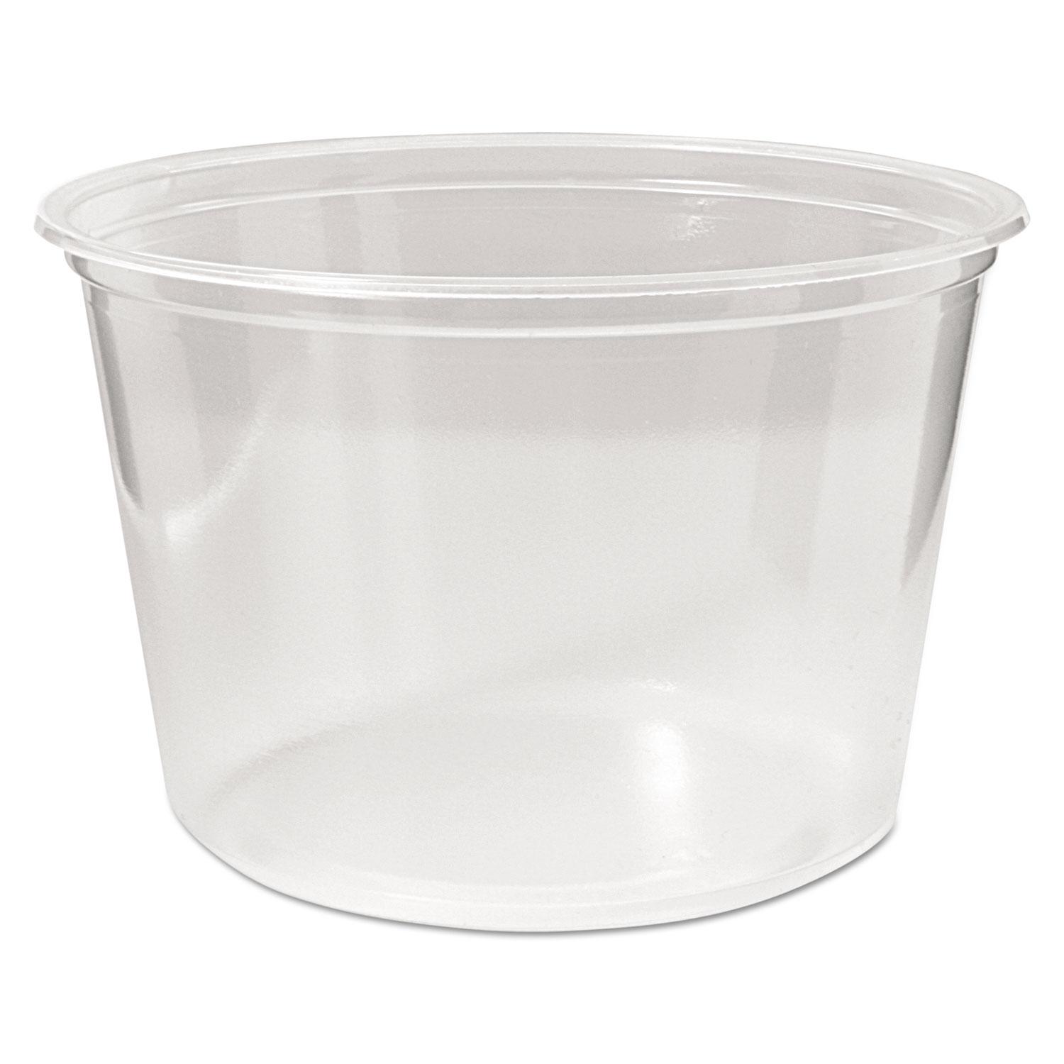 Fabri-Kal® Microwavable Deli Containers, 16 oz, Clear, 500/Carton