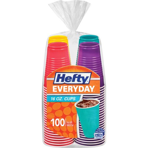 Hefty® Party On! Assorted Plastic Cups, 100 ct / 16 oz - Pay Less Super  Markets