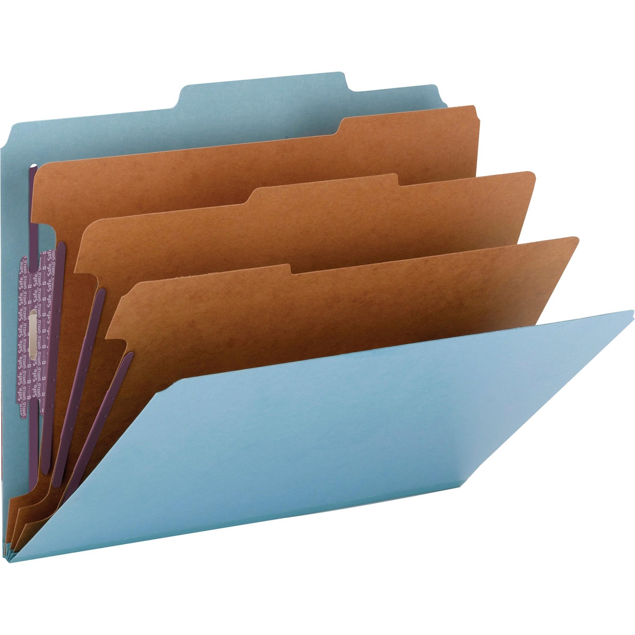 Classification Folders, 2 Dividers, Legal, 10/BX, Blue (HH894) | Direct ...