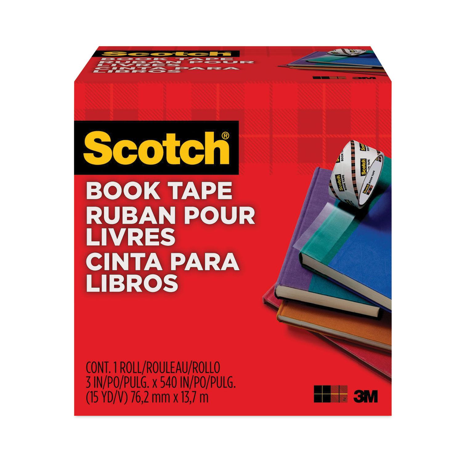 Scotch® Book Repair Tape, 3" x 15yds, 3" Core, Clear
