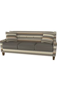 Quick-Ship Vidalia Sofa with Preferred Seat Deck and Button Tufting in Dual Fabric