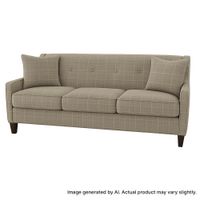 Quick-Ship Vidalia Sofa with Preferred Seat Deck and Button Tufting in Crypton Fabric