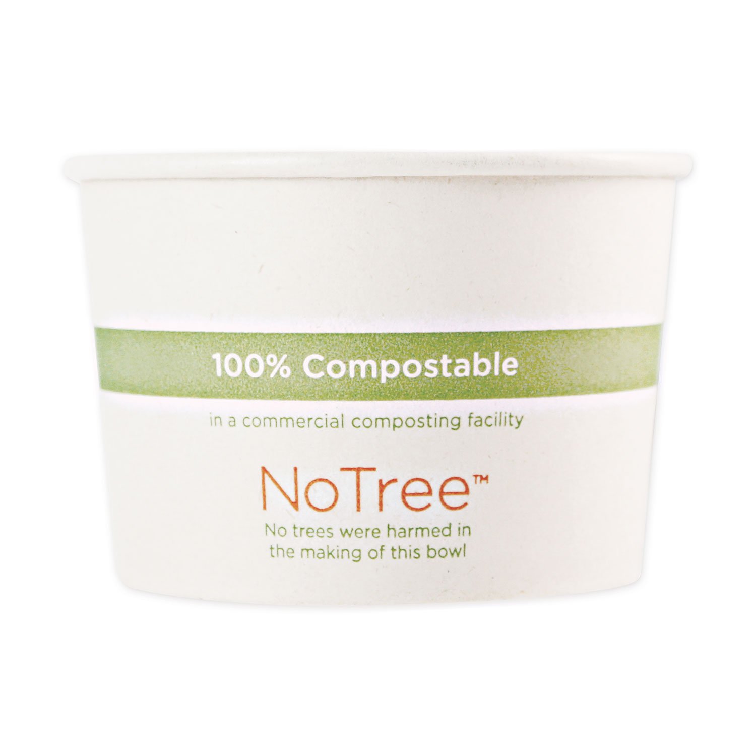 World Centric® No Tree Paper Bowls, 8 oz, 3.4" Diameter x 2.3"h, Natural, Sugarcane, 1,000/Carton