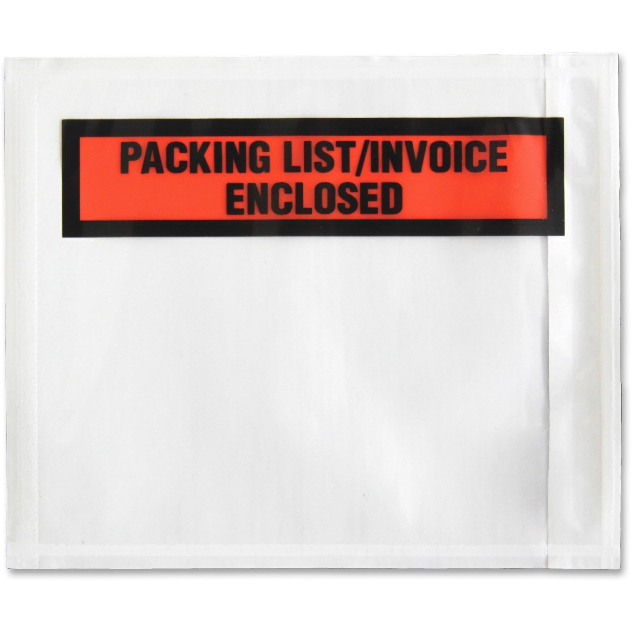 Packing/Invoice Envelope, 4.5"x5.5", 1000/BX, White