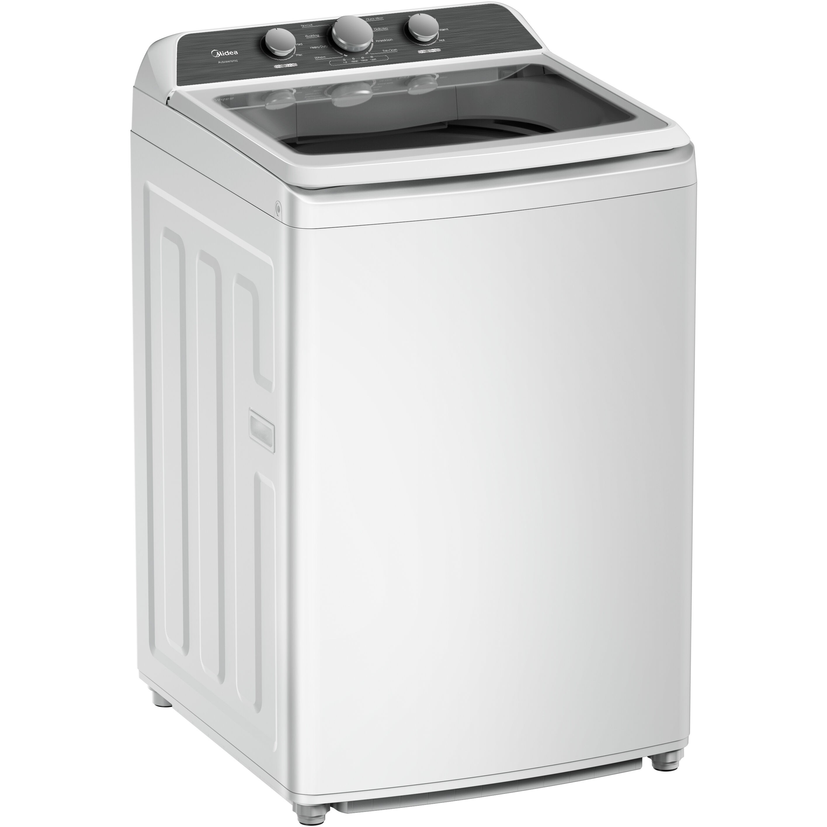 Midea 4.1 CF Top Load Washer, Agitator, Stainless Tub in White
