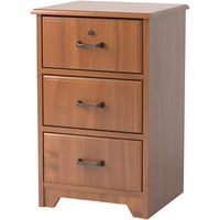 Elkhart 3-Drawer Bedside Cabinet with Lock