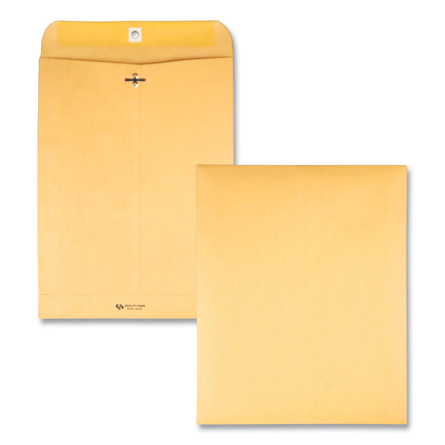 Quality Park™ Clasp Envelope, 9 1/2 x 12 1/2, 32lb, Brown Kraft, 100/Box