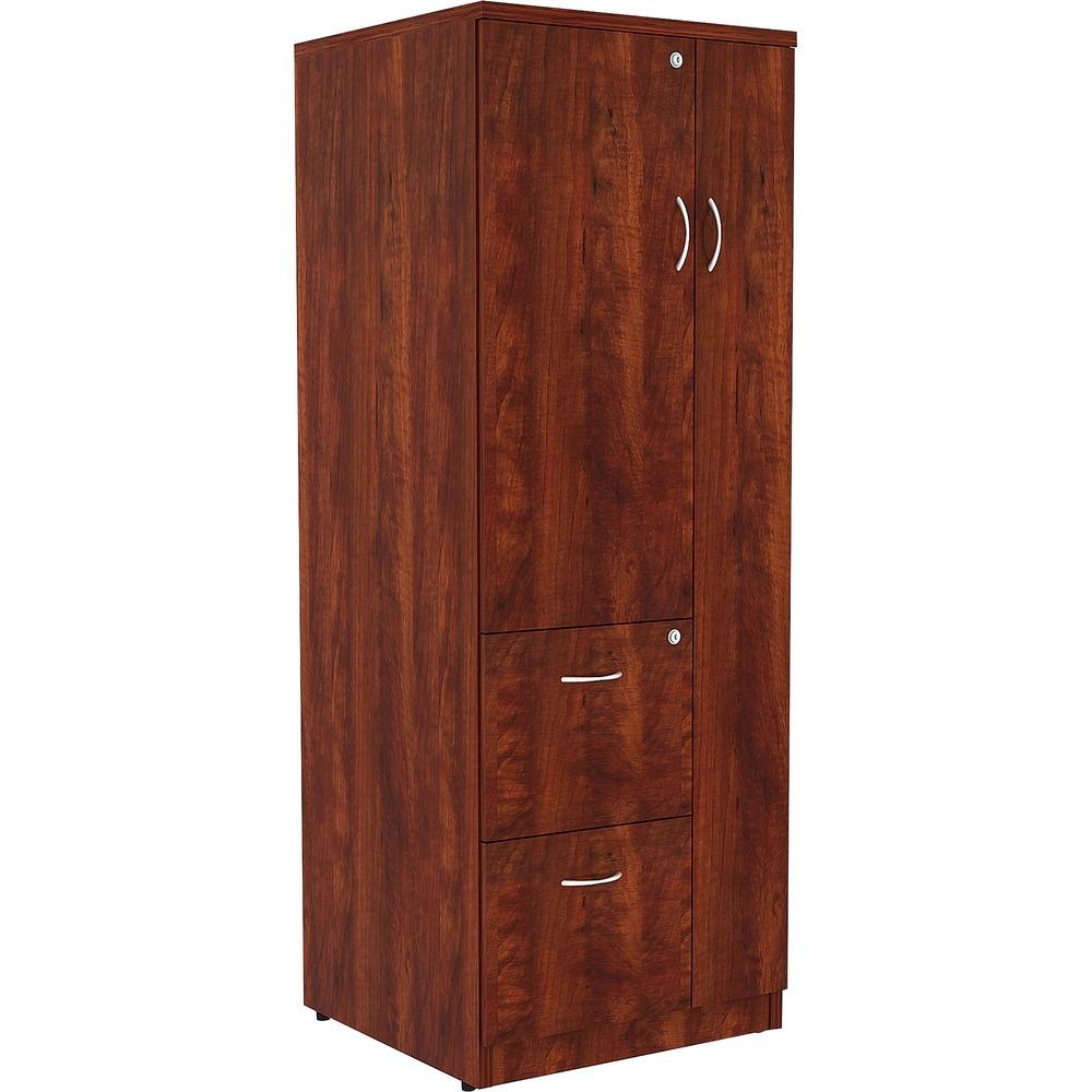 Lorell Essentials Storage Cabinet - 2-Drawer, Cherry