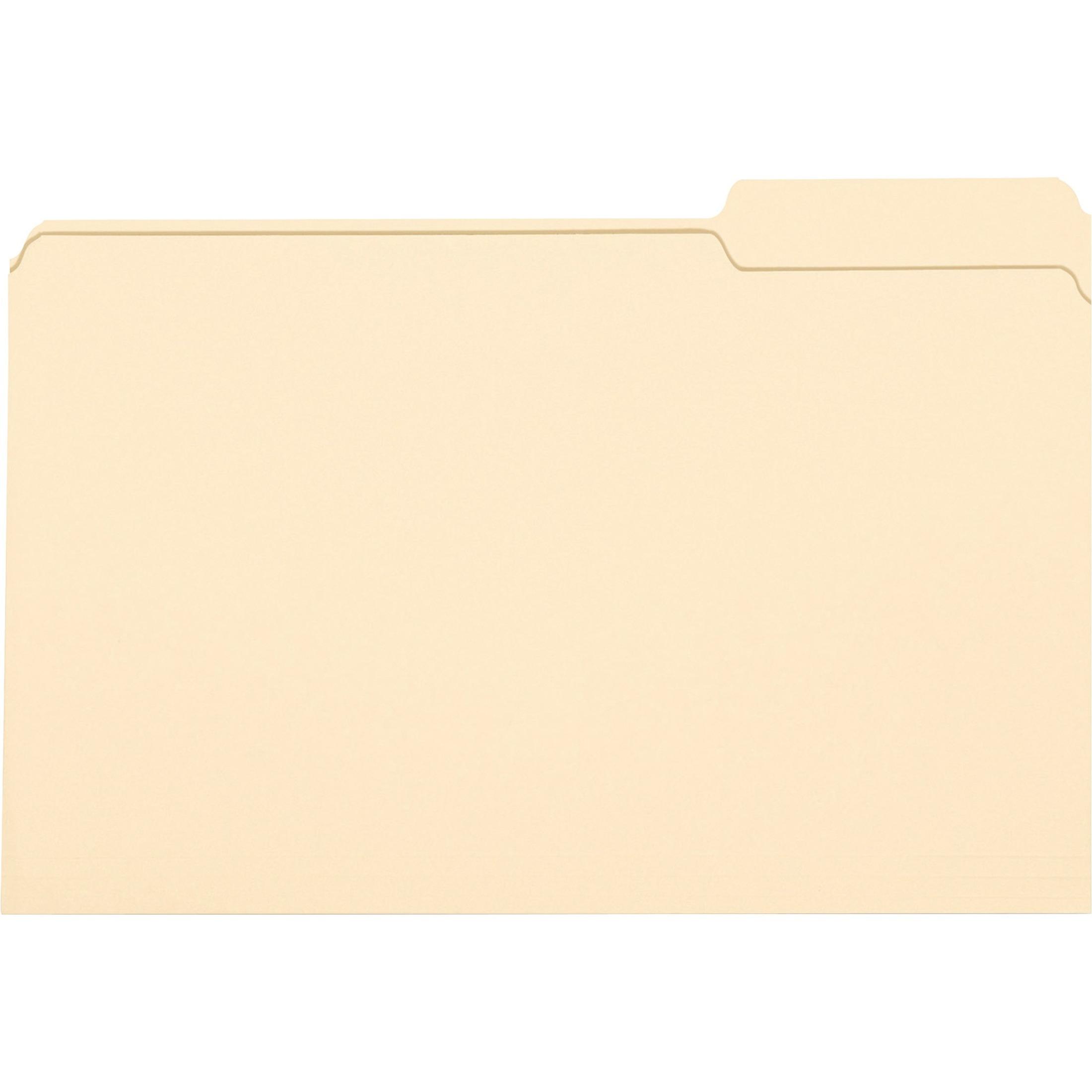 File Folders, 1/3 Right Tab Cut, 1 Ply, Legal, 100/BX, MLA