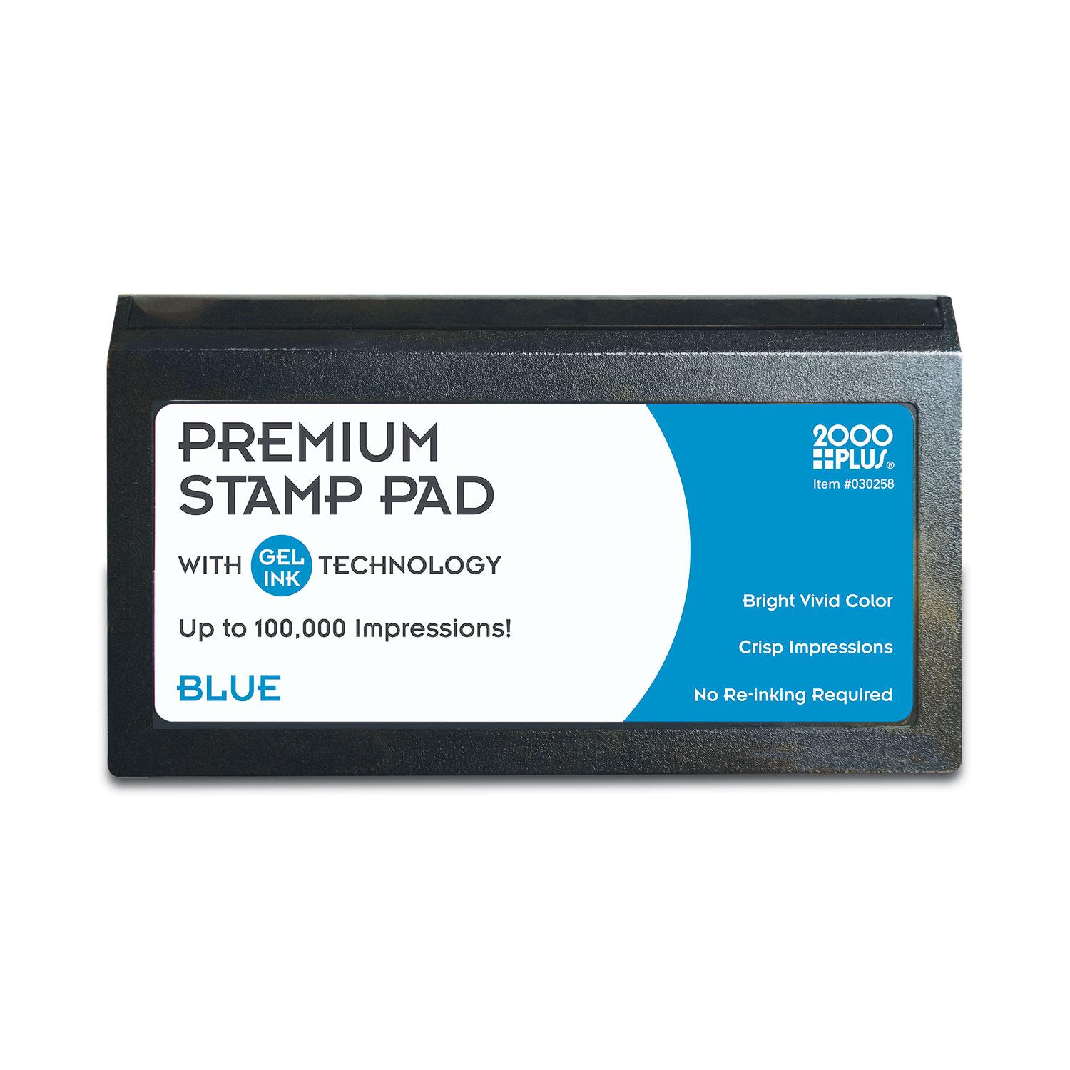 COSCO Microgel Stamp Pad for 2000 PLUS, 3 1/8 x 6 1/6, Blue