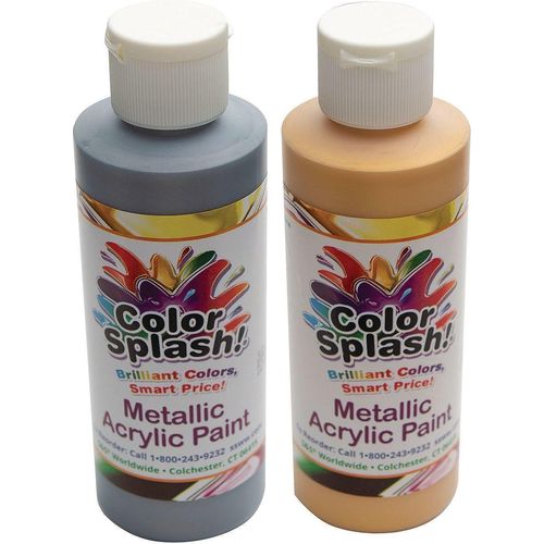 8-oz. Color Splash! Metallic Acrylic Paint-Silver