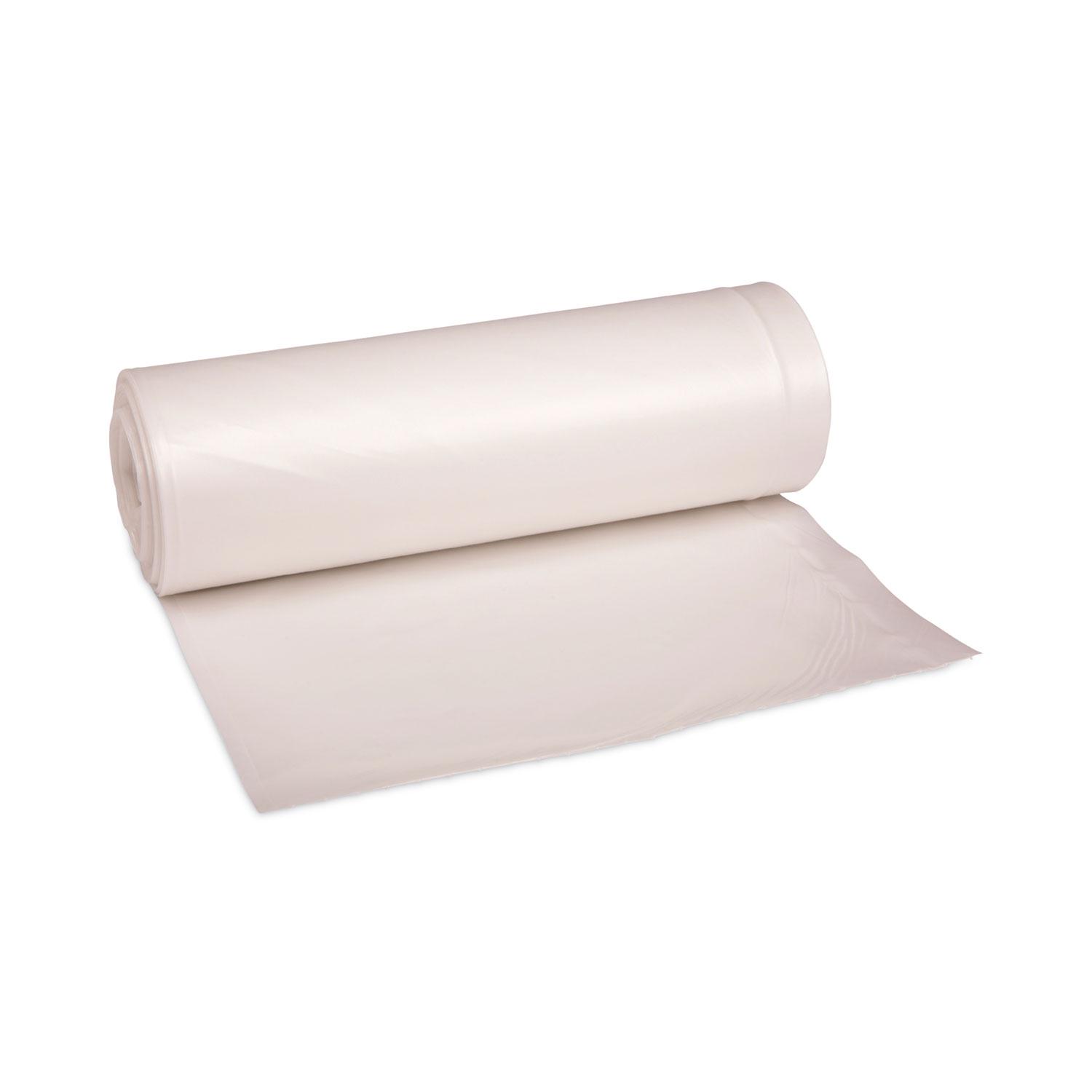 Boardwalk® High-Density Can Liner, 40" x 46", 45gal, 19mic Equiv., Natural, 25/Roll, 6 Rolls/CT