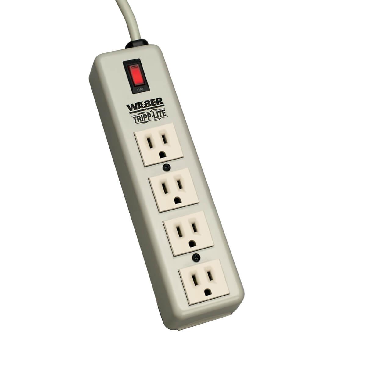 Power Strip 4 Outlets 6Ft Cord