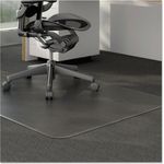 Moderate Use Studded Chair Mat for Low Pile Carpet, 46 x 60, Rectangular, Clear