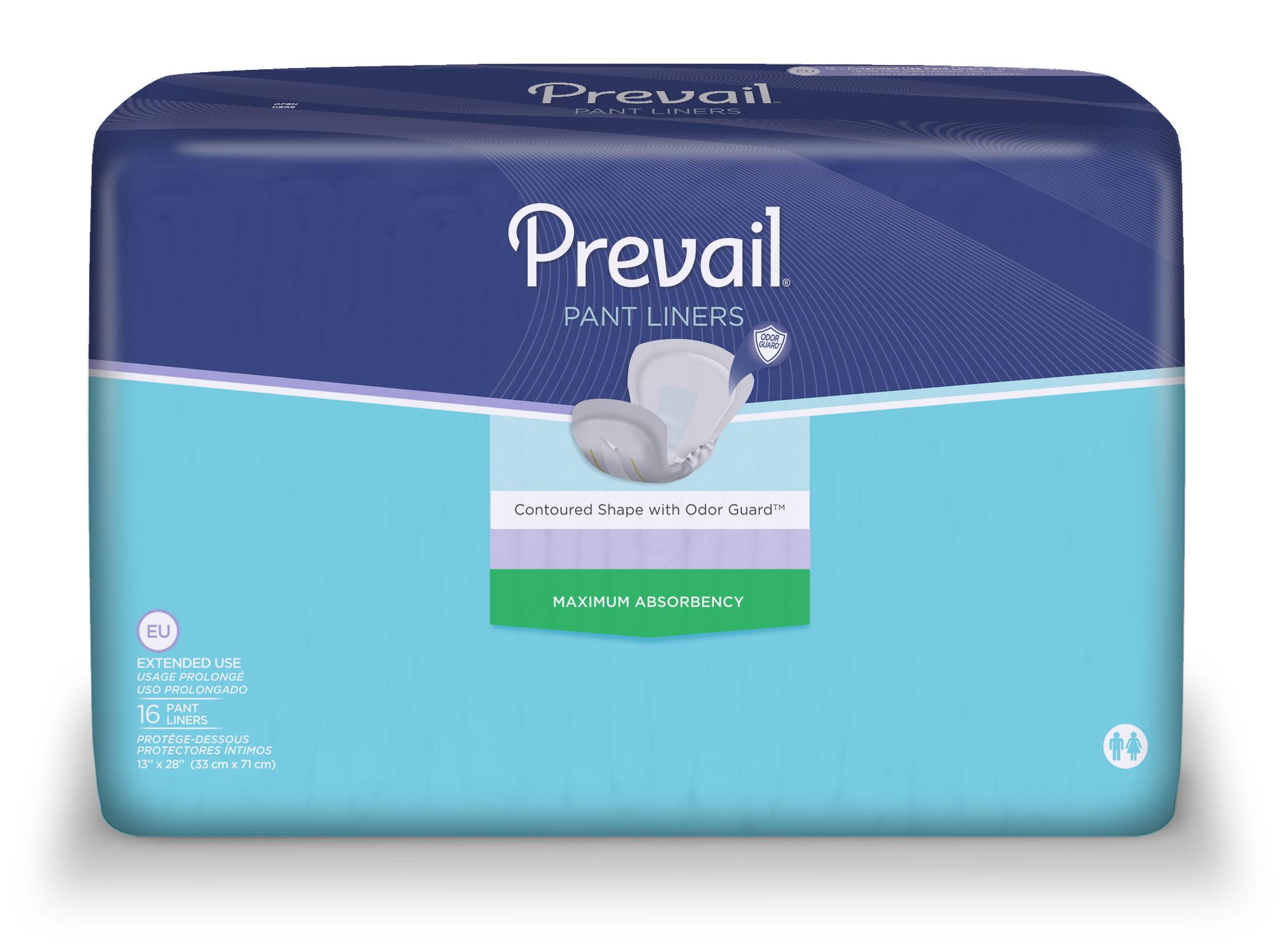 Prevail Pant Liner - Overnight, 13" x 28", Lavender, 6 bags of 16 (96ct)