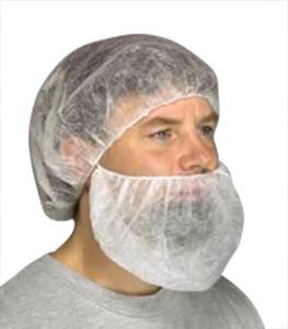 Polypropylene Beard Covers, White, 1000/Case