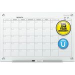 Quartet® Infinity Magnetic Glass Calendar Board, 48 x 36