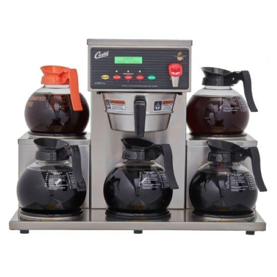 Wilbur Curtis ALP5GT12A000 G3 Alpha® Decanter 5 Station Coffee Brewer with 5 Lower, Right/Left Warmers