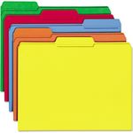 Smead File Folders, 1/3 Cut Top Tab, Letter, Bright Assorted Colors, 100/Box